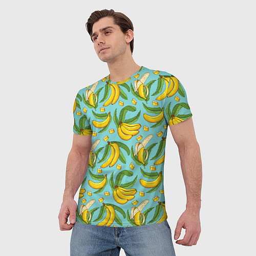 Мужская футболка Banana pattern Summer Fashion 2022 / 3D-принт – фото 3