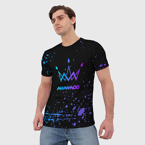 Мужская футболка Mamamoo neon / 3D-принт – фото 3