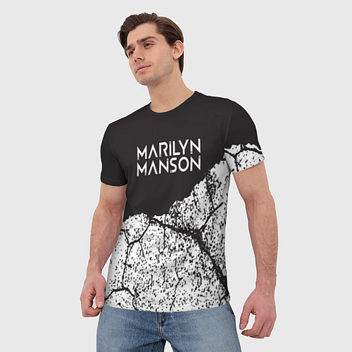 Мужская футболка Marilyn manson / 3D-принт – фото 3