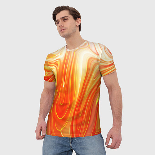 Мужская футболка Карамельная нуга Гранж / 3D-принт – фото 3