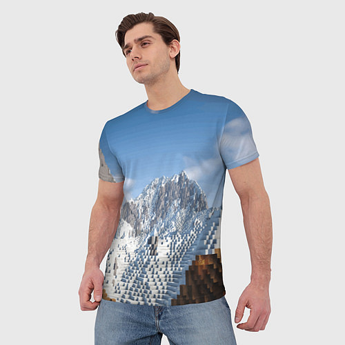 Мужская футболка Minecraft Mountains Video game / 3D-принт – фото 3
