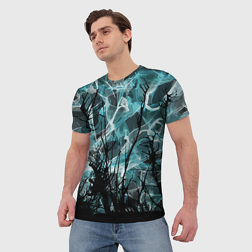 Мужская футболка Темный лес Дополнение Коллекция Get inspired! F-r- / 3D-принт – фото 3
