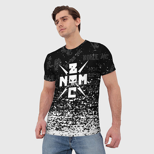 Мужская футболка Noize mc брызги / 3D-принт – фото 3