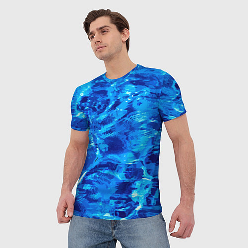 Мужская футболка Vanguard abstraction Water / 3D-принт – фото 3
