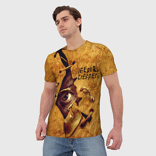 Мужская футболка Джиперс Криперс выглядывает из под кожи / 3D-принт – фото 3