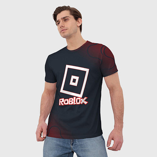 Мужская футболка Roblox : logo / 3D-принт – фото 3