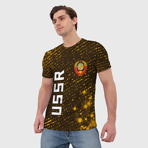 Мужская футболка USSR - ГЕРБ - Арт / 3D-принт – фото 3