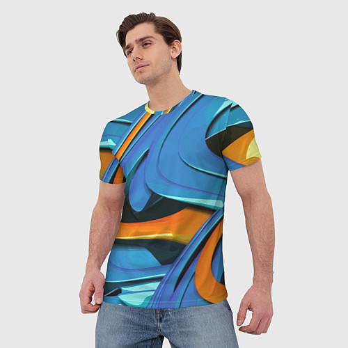 Мужская футболка Abstraction Fashion 2037 / 3D-принт – фото 3