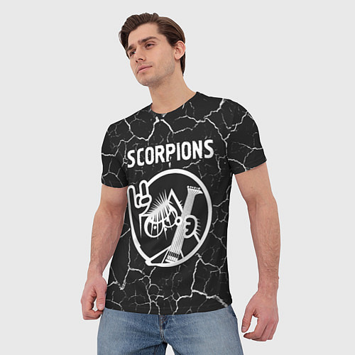 Мужская футболка Scorpions КОТ Трещины / 3D-принт – фото 3