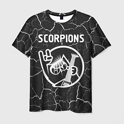 Футболка мужская Scorpions КОТ Трещины, цвет: 3D-принт