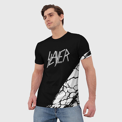 Мужская футболка Slayer Трещины / 3D-принт – фото 3