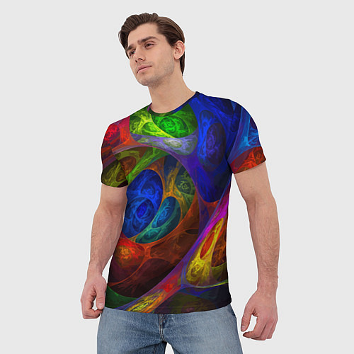 Мужская футболка Абстрактная мультивселенная паттерн Abstraction / 3D-принт – фото 3