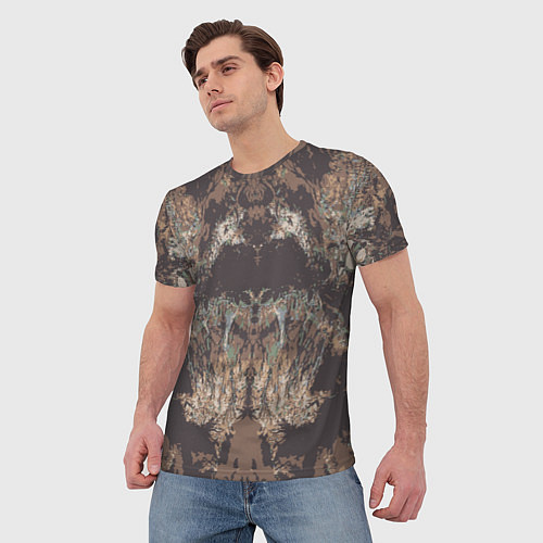 Мужская футболка Абстрактный графический узор,коричневого цвета Abs / 3D-принт – фото 3
