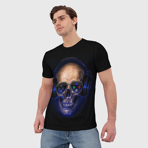 Мужская футболка Призрачный геймер / 3D-принт – фото 3
