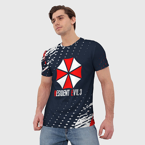 Мужская футболка Umbrella Corporation Resident Evil Краски / 3D-принт – фото 3