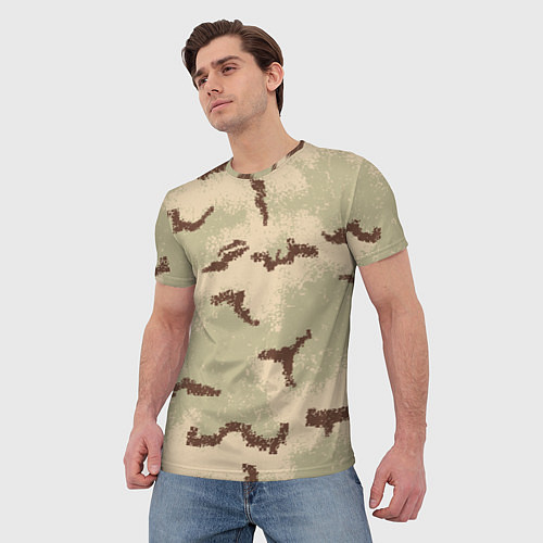 Мужская футболка Камуфляж American 3Color Desert PE / 3D-принт – фото 3