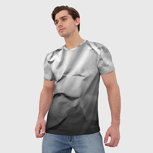 Мужская футболка Мятая бумага Текстура Crumpled Paper Texture / 3D-принт – фото 3