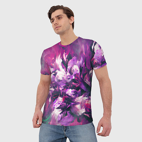 Мужская футболка Wild flowers / 3D-принт – фото 3