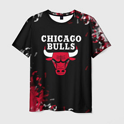 Футболка мужская Чикаго Буллз Chicago Bulls Огонь, цвет: 3D-принт