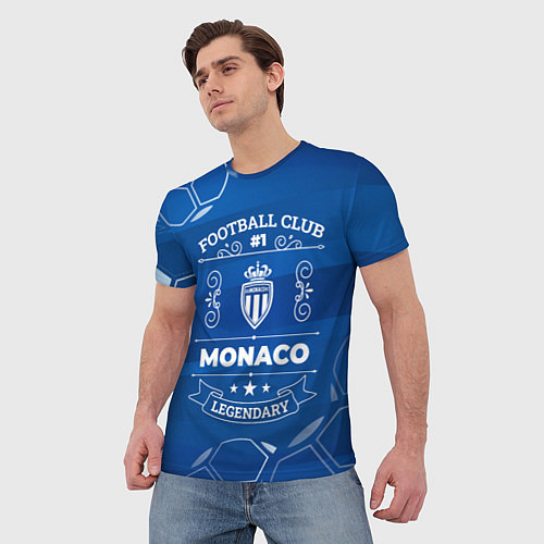 Мужская футболка Monaco Football Club Number 1 / 3D-принт – фото 3