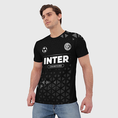 Мужская футболка Inter Форма Champions / 3D-принт – фото 3
