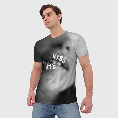 Мужская футболка Kiss- me / 3D-принт – фото 3