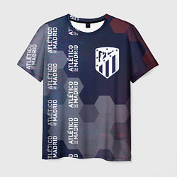 Футболка мужская ATLETICO MADRID - Соты, цвет: 3D-принт