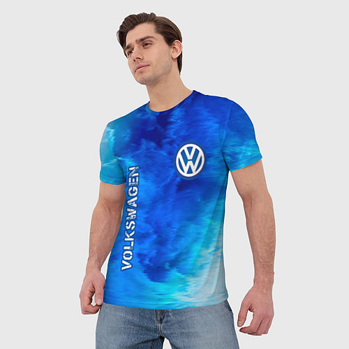 Мужская футболка VOLKSWAGEN Volkswagen Пламя / 3D-принт – фото 3