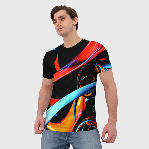 Мужская футболка Авангардная объёмная композиция Avant-garde three / 3D-принт – фото 3