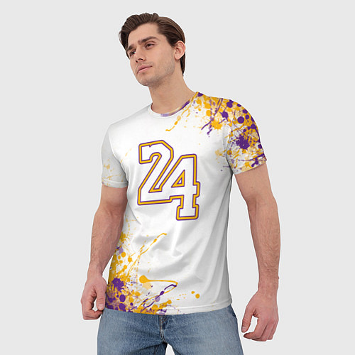 Мужская футболка Коби Брайант Lakers 24 / 3D-принт – фото 3