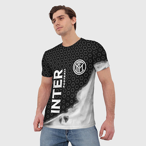Мужская футболка INTER Football Пламя / 3D-принт – фото 3