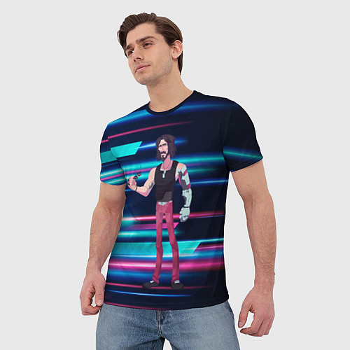Мужская футболка Johnny Джонни Cyberpunk / 3D-принт – фото 3