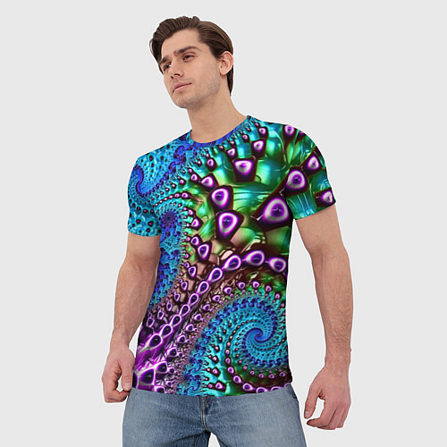 Мужская футболка Наикрутейший фрактальный паттерн Авангард The Cool / 3D-принт – фото 3