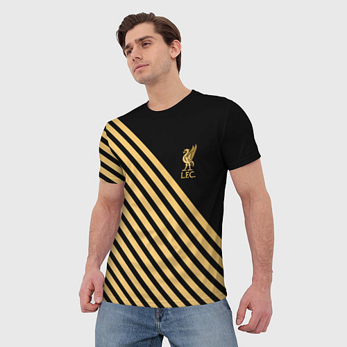 Мужская футболка Liverpool ливерпуль полосы / 3D-принт – фото 3