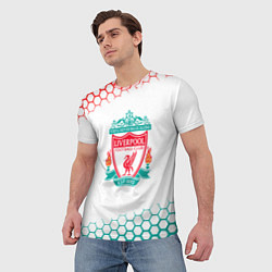 Футболка мужская Liverpool соты, цвет: 3D-принт — фото 2