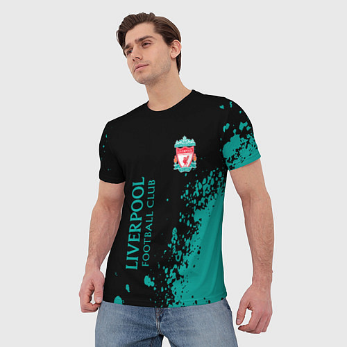 Мужская футболка Ливерпуль краска / 3D-принт – фото 3