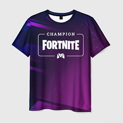 Футболка мужская Fortnite Gaming Champion: рамка с лого и джойстико, цвет: 3D-принт