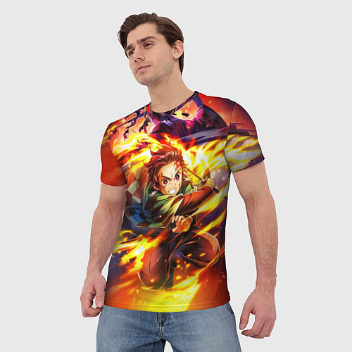 Мужская футболка Клинок, рассекающий демонов Demon Slayer / 3D-принт – фото 3