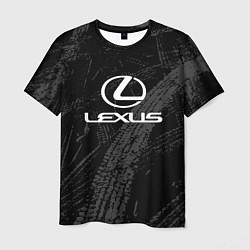 Футболка мужская Lexus - следы шин, цвет: 3D-принт