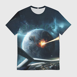 Футболка мужская Stellaris взрыв звезды лучом с космического корабл, цвет: 3D-принт