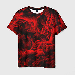 Футболка мужская Красный дым Red Smoke Красные облака, цвет: 3D-принт