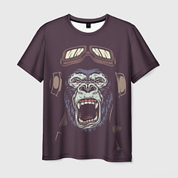 Футболка мужская Орущая горилла, цвет: 3D-принт