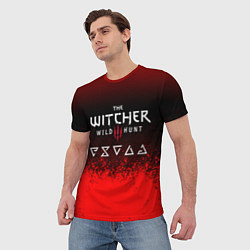Футболка мужская Witcher blood, цвет: 3D-принт — фото 2