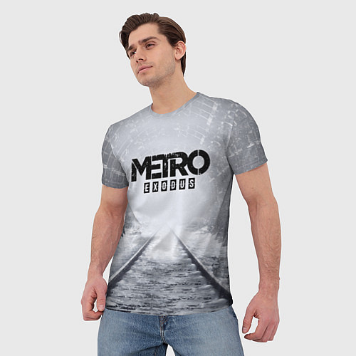 Мужская футболка METRO ЛОГОТИП / 3D-принт – фото 3