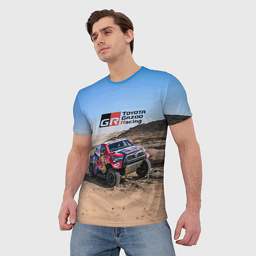 Мужская футболка Toyota Gazoo Racing Rally Desert Competition Ралли / 3D-принт – фото 3