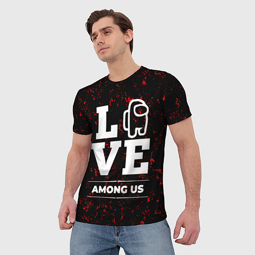Мужская футболка Among Us Love Классика / 3D-принт – фото 3