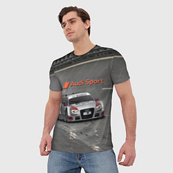 Футболка мужская Audi Sport Racing Team Short Track Car Racing Авто, цвет: 3D-принт — фото 2