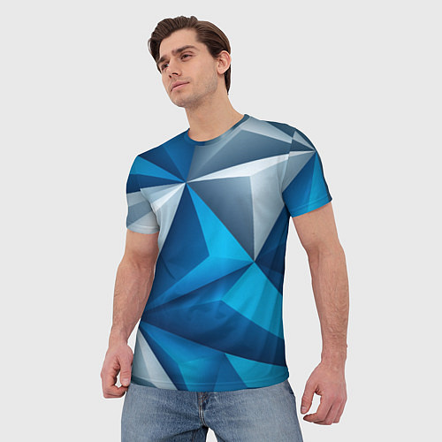 Мужская футболка Авангардная пирамидальная композиция / 3D-принт – фото 3