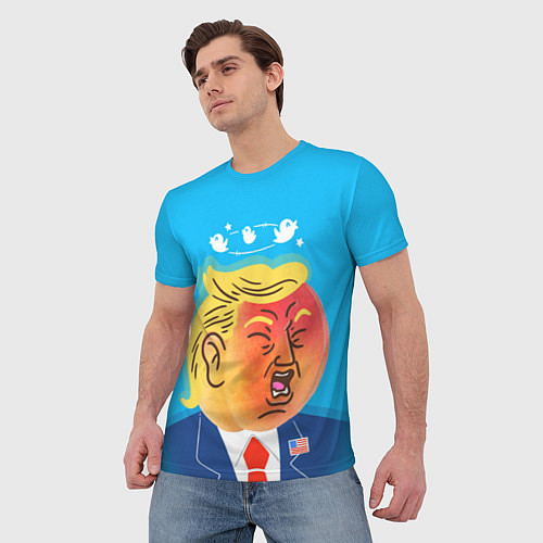 Мужская футболка Дональд Трамп и Твиттер / 3D-принт – фото 3
