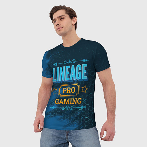 Мужская футболка Игра Lineage: PRO Gaming / 3D-принт – фото 3